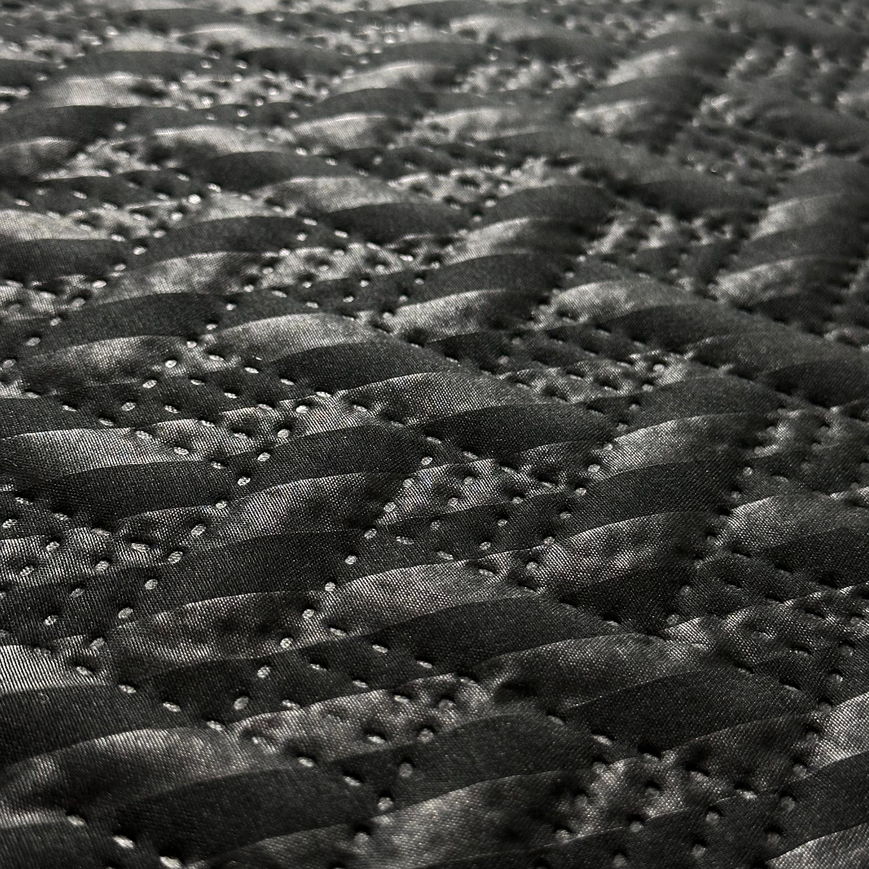 Colcha Española Doble Faz | Gris | Negro