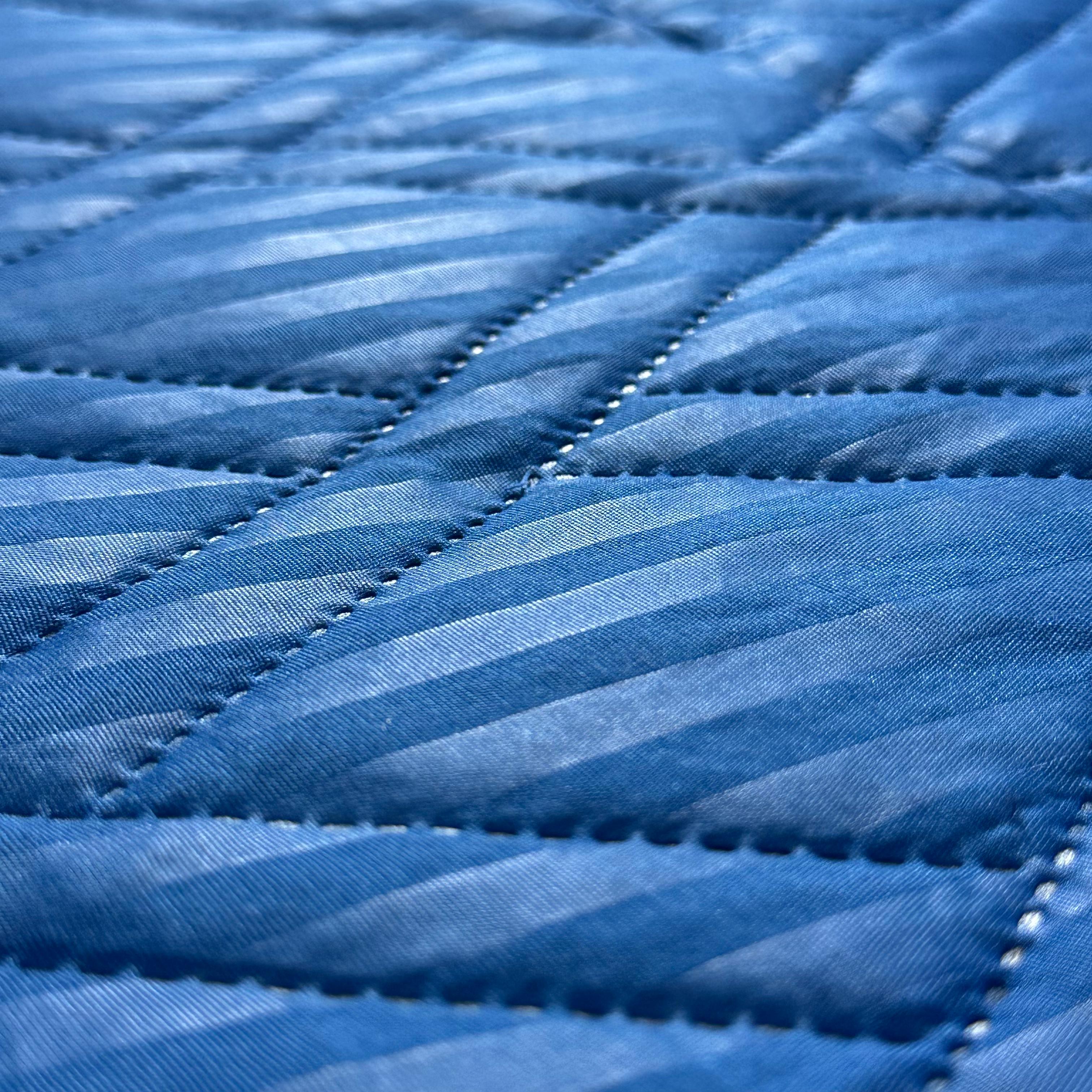 Colcha Española Doble Faz | Azul | Azul Oscuro