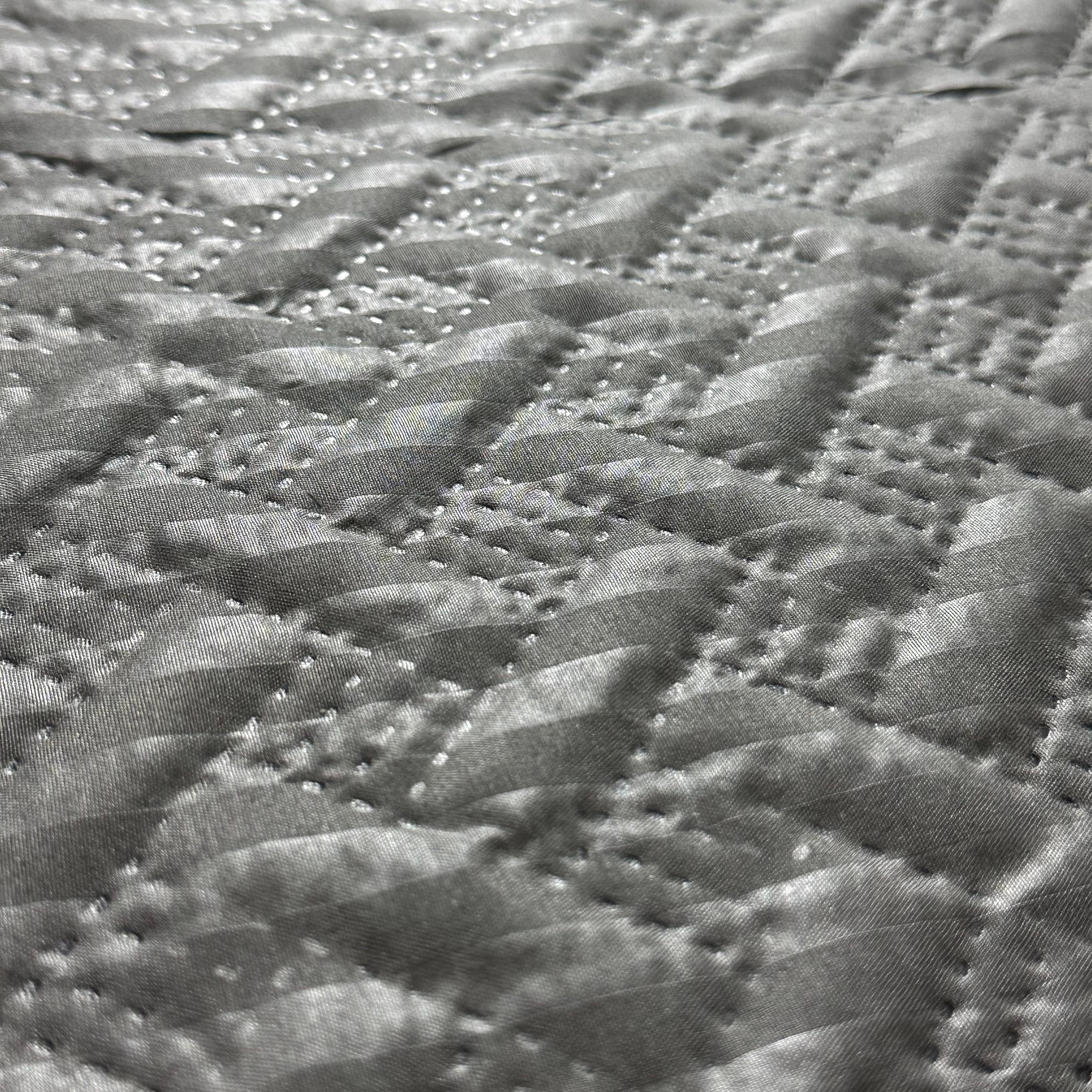 Colcha Española Doble Faz | Gris | Negro