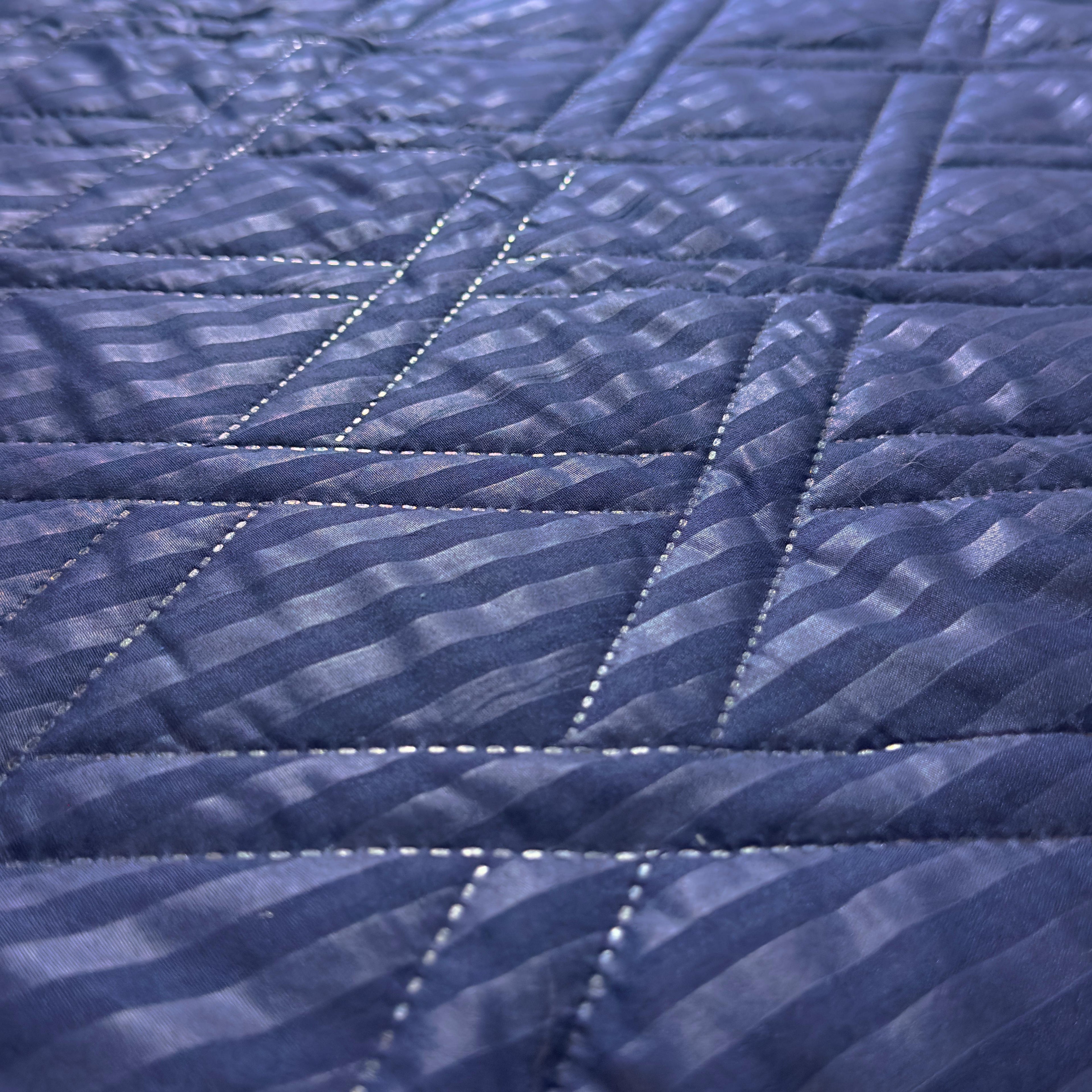 Colcha Española Doble Faz | Azul | Azul Oscuro